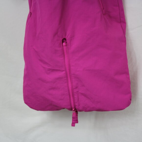 Lands End Bunting Snowsuit 6-12 Months Girl Hot Pink Double Zipper Fleece - Picture 3 of 8